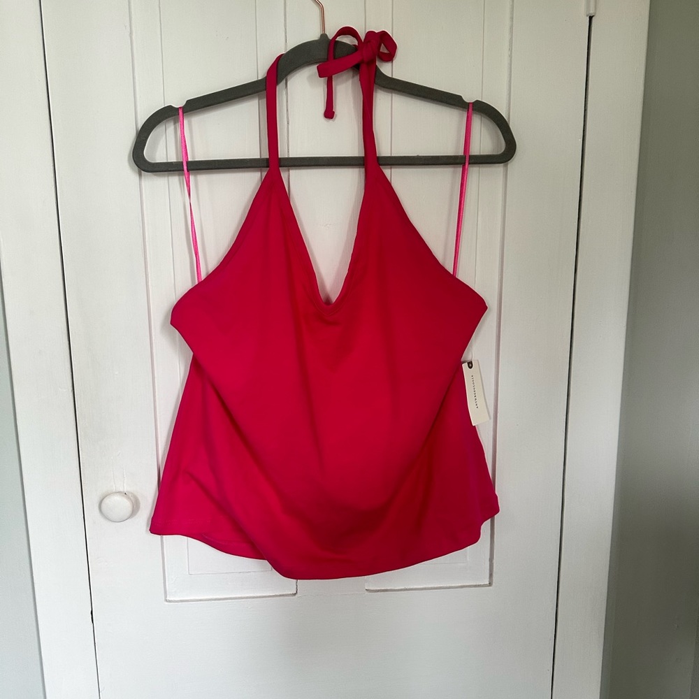 NWT Maeve by Anthropologie pink halter top